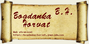 Bogdanka Horvat vizit kartica
